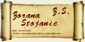Zorana Stojanić vizit kartica